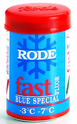 Мазь лыжная RODE Fluor, (-3-7 С), Blue Special, 45g FP36 - фото 17370