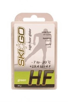 Мазь скольжения SKIGO HF, (-7-20 C), Green 45 g 63018 - фото 17412