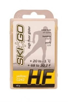 Мазь скольжения SKIGO HF, (+20-1 C), Yellow 45 g 63014 - фото 17415