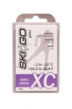 Мазь скольжения SKIGO XC, (-1-12 C), Violet 60 g (старый снег) 64240 - фото 17421