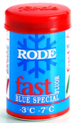 Мазь лыжная RODE Fluor, (-3-7 С), Blue Special, 45g FP36