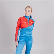 Куртка разминочная NORDSKI Premium National женская Blue/RED 801790